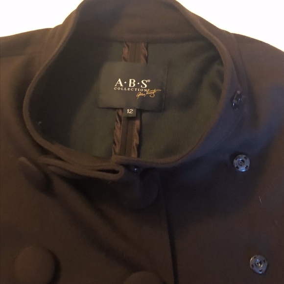 A B S Collection Brown Button Down Blouse Size 12 - Picture 4 of 7